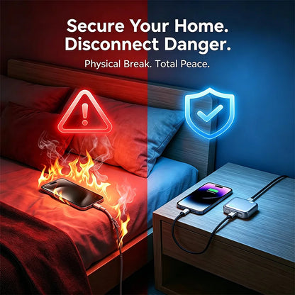 Smart Auto Disconnect Charger Adapter |Charging Stop Device for iPhone and Android|