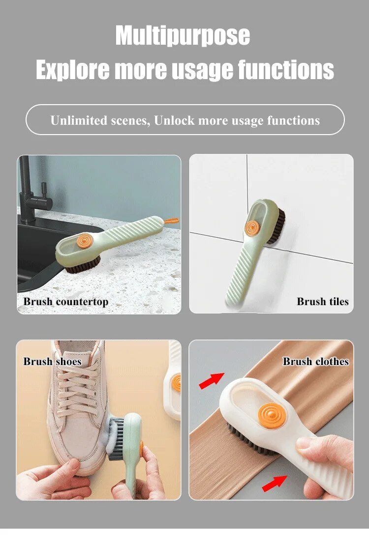 Multipurpose Liquid Dispensing Cleaning Brush
