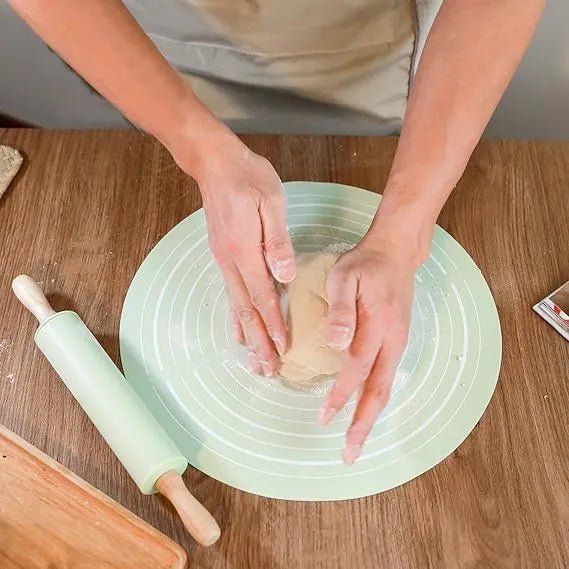 Silicone Rolling Pin & Roti Mat Set